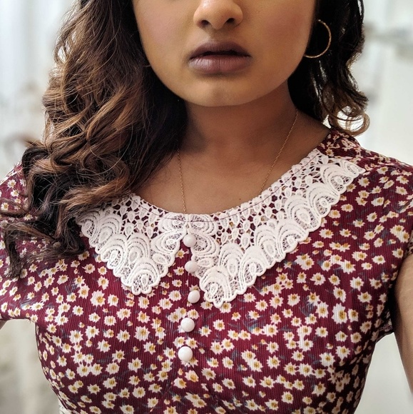 Vintage Dresses & Skirts - RARE VINTAGE HANDMADE 50s-STYLE FLORAL DAY DRESS